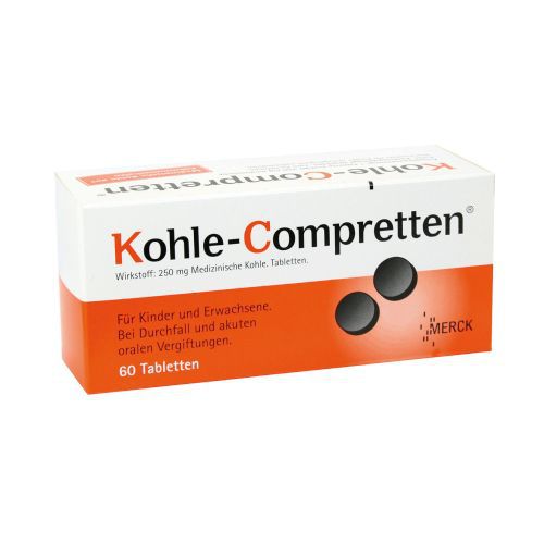 Kohle Compretten Tabletten (60 St) Delmed