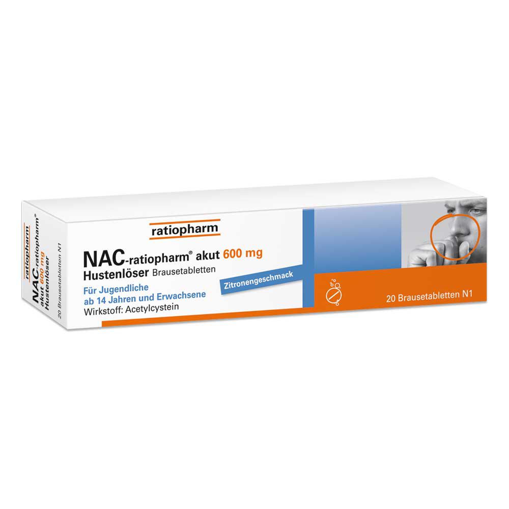NAC-ratiopharm akut 600 mg Hustenlöser Brausetabl.
