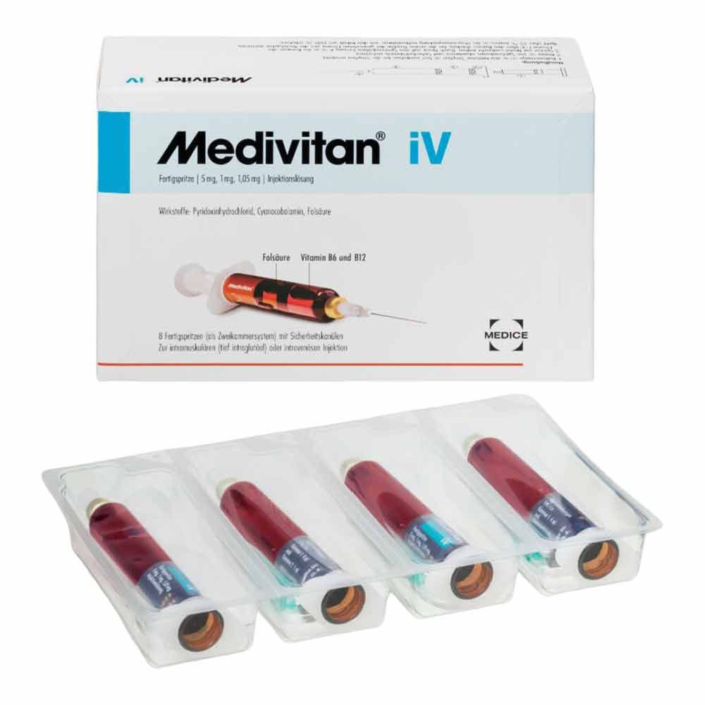 Medivitan IV Injektionslösung In Zweikammerspritze 8 St | Delmed